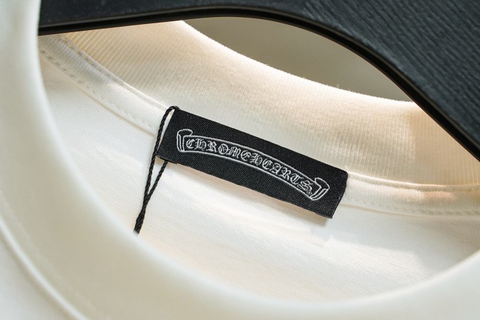 1:1 quality version Gothic Letter Print Back Full Circular Horseshoe Cross Embroidery Print T-shirt 2 colors 29306923