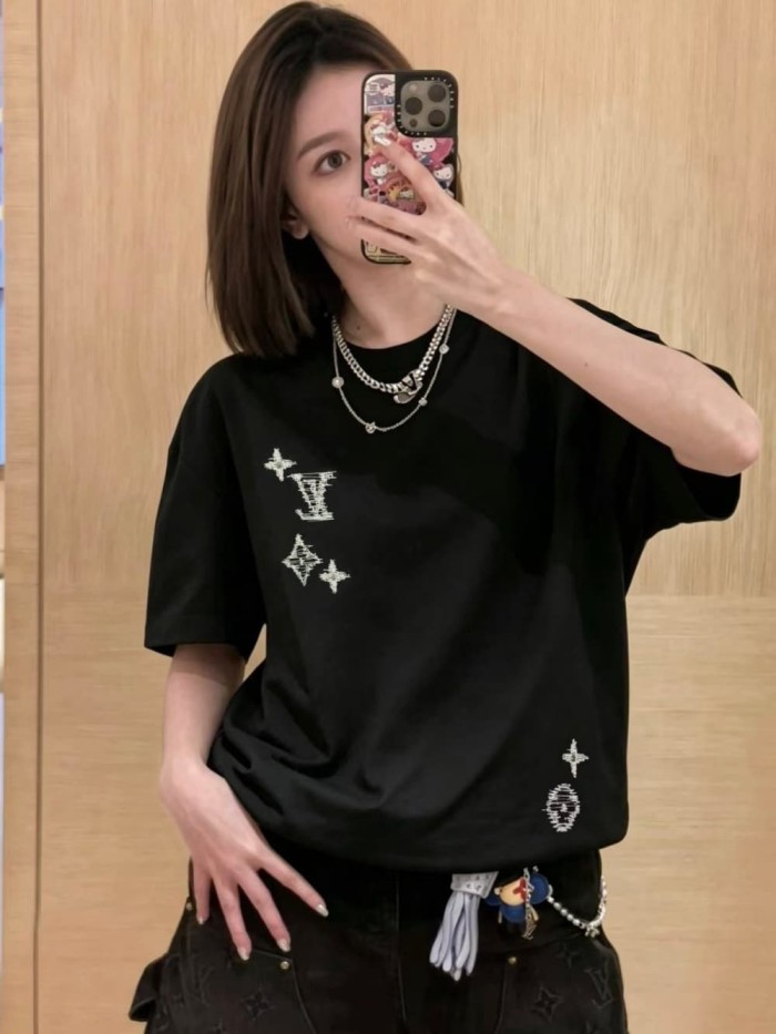1:1 quality version Silver Dot Logo Embroidered Tee 2 colors 29306993