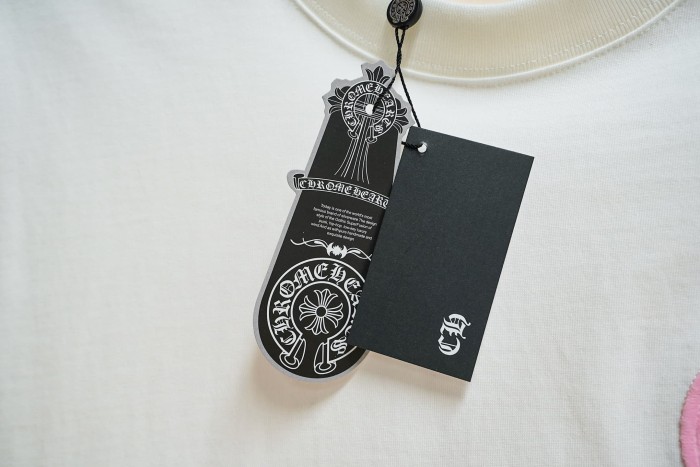 1:1 quality version Gothic Letter Print Back Full Circular Horseshoe Cross Embroidery Print T-shirt 2 colors 29306923