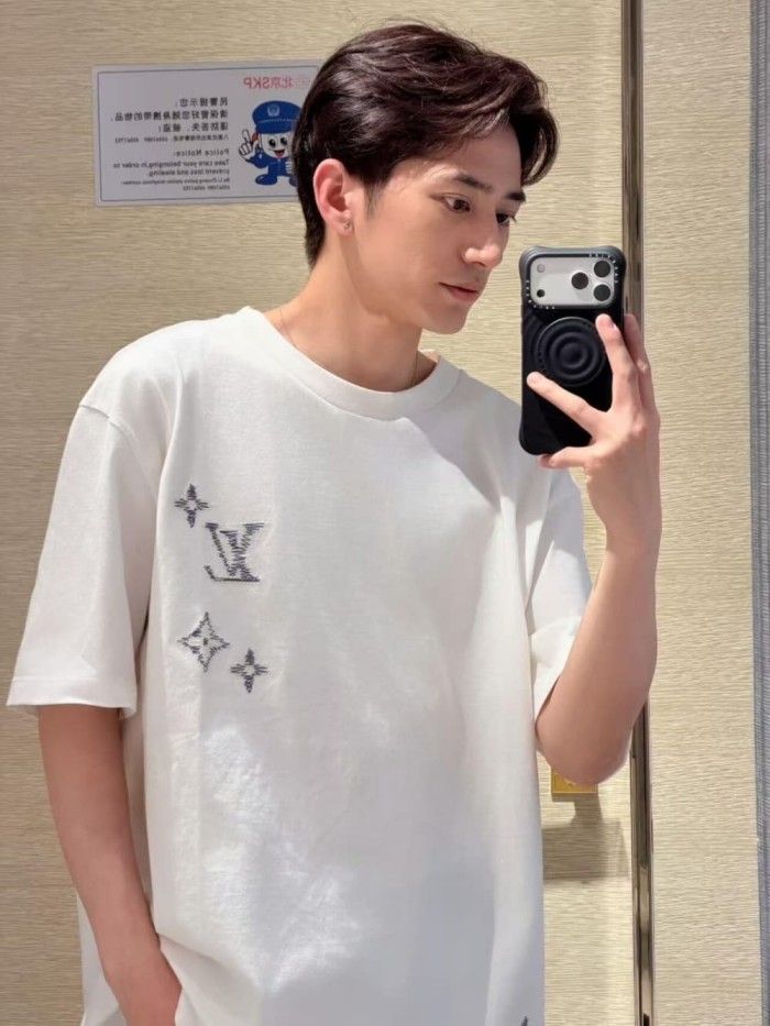 1:1 quality version Silver Dot Logo Embroidered Tee 2 colors 29306993