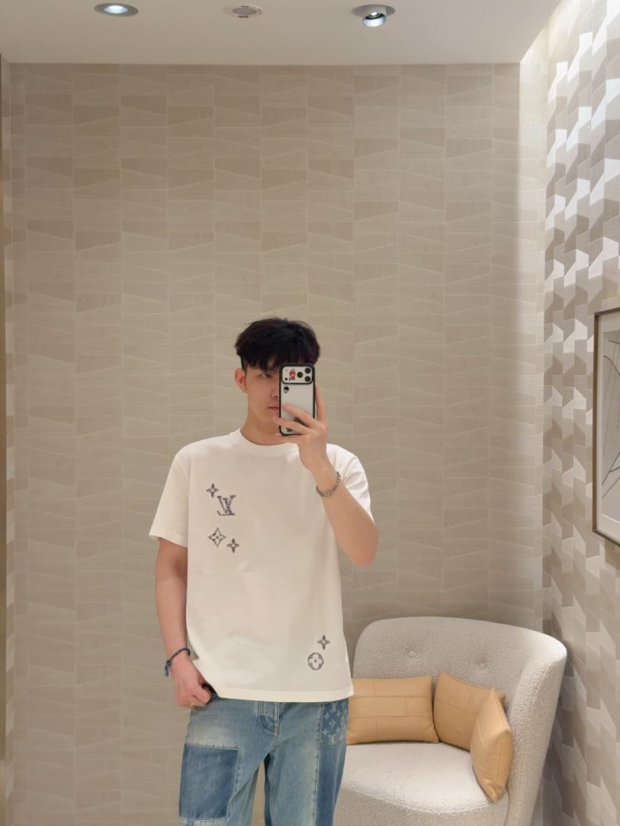 1:1 quality version Silver Dot Logo Embroidered Tee 2 colors 29306993