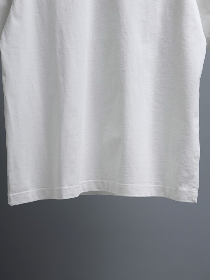 1:1 quality version Front Chest Raw Edge Cross Rivet Patch Logo Back Large Horseshoe Circle Embossed Print T-shirt 2 colors 29306946
