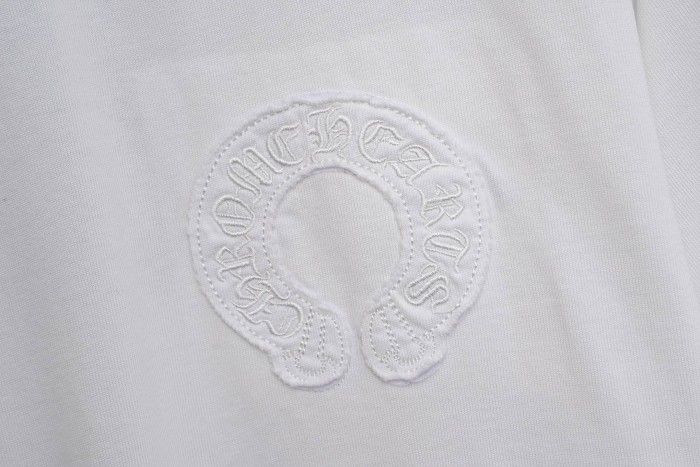 1:1 quality version Front Mini Horseshoe Logo Back Big Circular Horseshoe Ring Cross Embossed Print T-shirt 2 colors 29306904