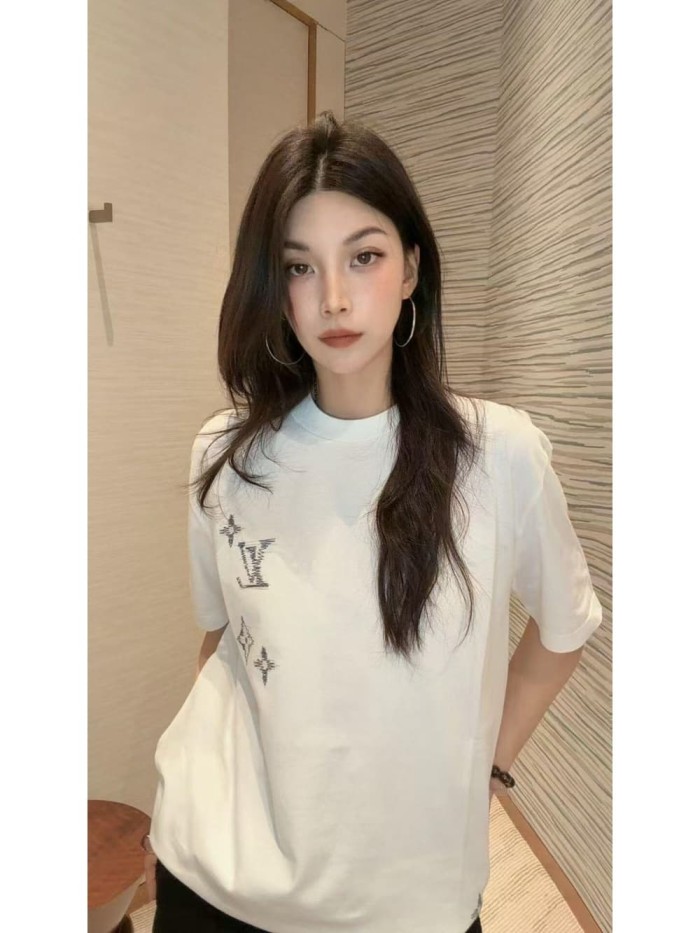 1:1 quality version Silver Dot Logo Embroidered Tee 2 colors 29306993
