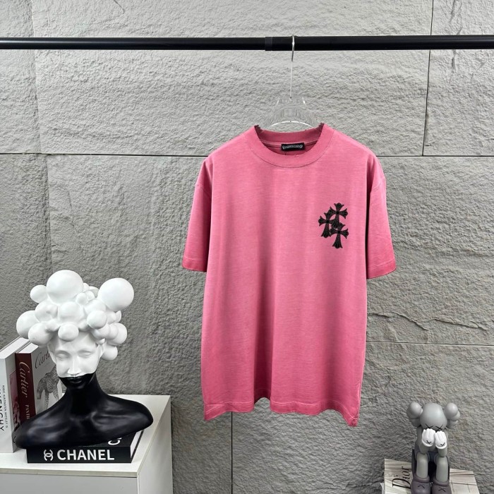 1:1 quality version Front Mini Triple Cross Logo Back Diamond Stacked Cross Gothic Script Print  T-shirt 4 colors 29306896