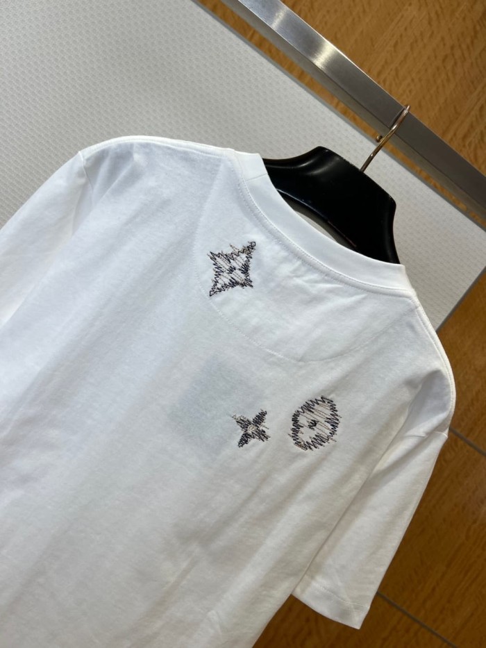 1:1 quality version Silver Dot Logo Embroidered Tee 2 colors 29306993