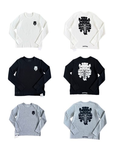 1:1 quality version Sword Vine Waffle Print Long Sleeve T-Shirt 2 colors 29306220