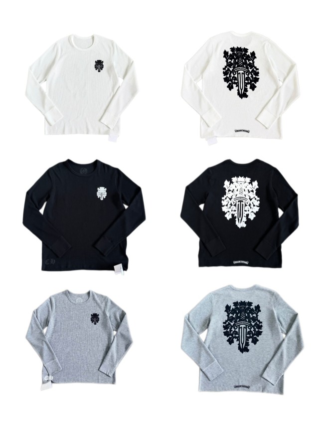 1:1 quality version Sword Vine Waffle Print Long Sleeve T-Shirt 2 colors 29306220