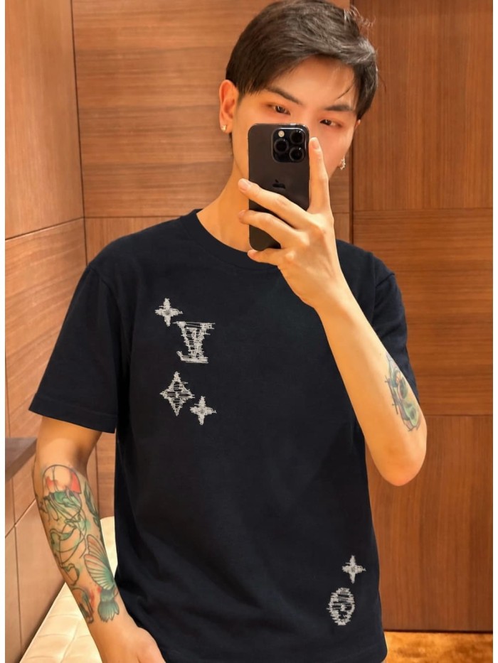 1:1 quality version Silver Dot Logo Embroidered Tee 2 colors 29306993