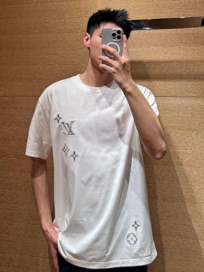 1:1 quality version Silver Dot Logo Embroidered Tee 2 colors 29306993