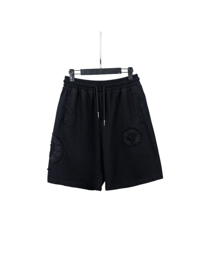 1:1 quality version American High Street Horseshoe Cross Embroidery Drawstring Elastic Waist Shorts 29319428