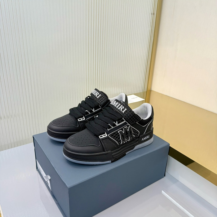1:1 quality version Checker Velcro Round Toe Low Top Men Skate Shoes Ma Skyline Cow Leather Mesh Sneakers 3 colors 29315451