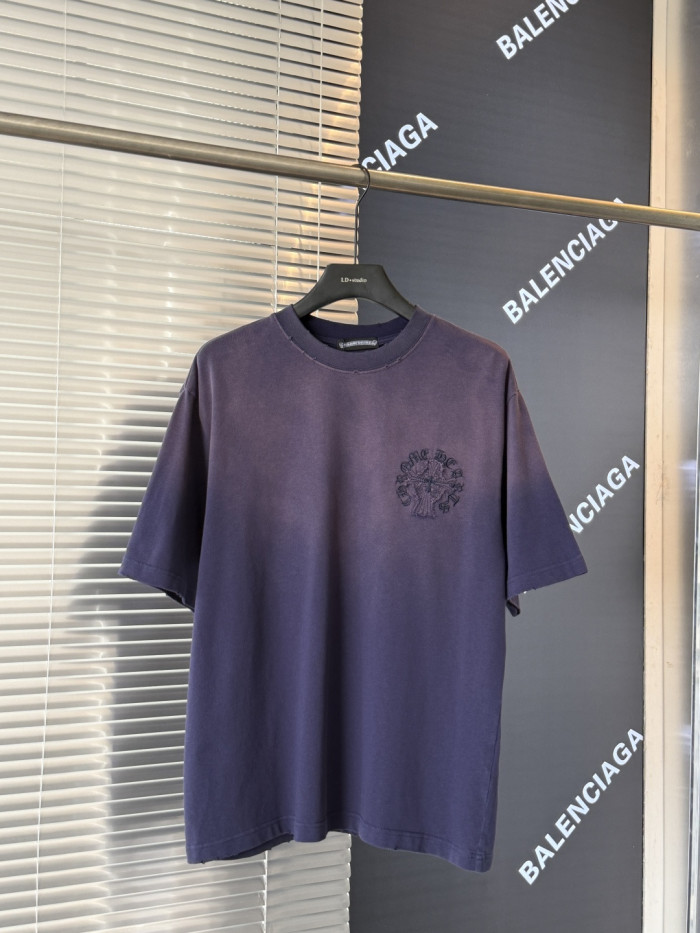 1:1 quality version American Acid Washed Vintage Laser Burned Cross Patch Embroidery Couple Washed T-shirt 4 colors 29319433