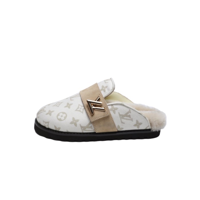 1:1 quality version Embossed Metal Logo Buckle Closed Toe Mule Slides 7 colors 29319389