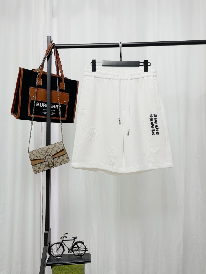 1:1 quality version American High Street Vintage Cross Logo Embroidery Drawstring Elastic Waist Shorts 2 colors 29319391