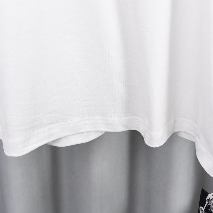 1:1 quality version High Street Horseshoe Cross Rhinestone Hot Drill Print Oversized T-shirt 2 colors 29319410
