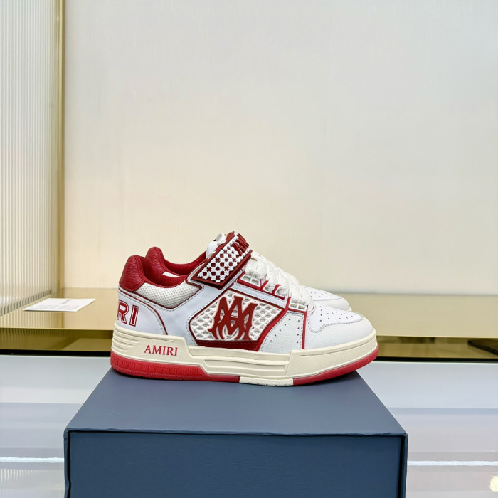 1:1 quality version Checker Velcro Round Toe Low Top Men Skate Shoes Ma Skyline Cow Leather Mesh Sneakers 3 colors 29315451