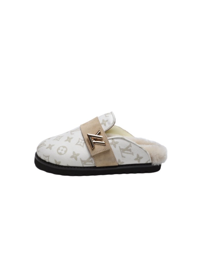 1:1 quality version Embossed Metal Logo Buckle Closed Toe Mule Slides 7 colors 29319389