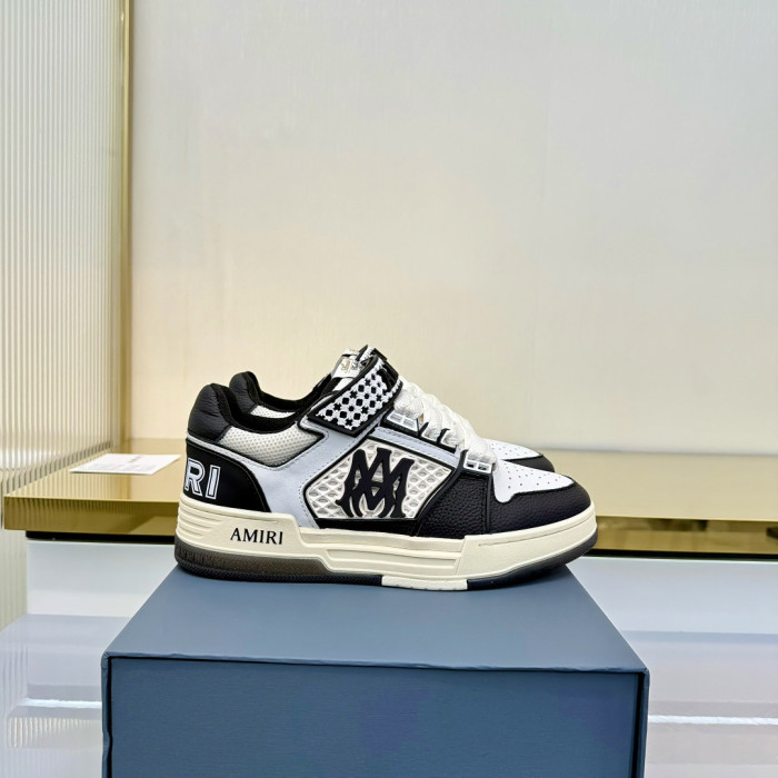 1:1 quality version Checker Velcro Round Toe Low Top Men Skate Shoes Ma Skyline Cow Leather Mesh Sneakers 3 colors 29315451