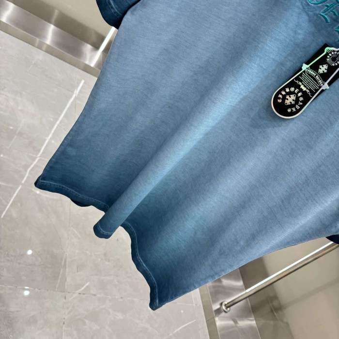 1:1 quality version Vintage Tee Neck Wrap Gothic Letter Back Drip 3D Raised Cross Embroidery Washed Oversized T-shirt 2 colors 29319455