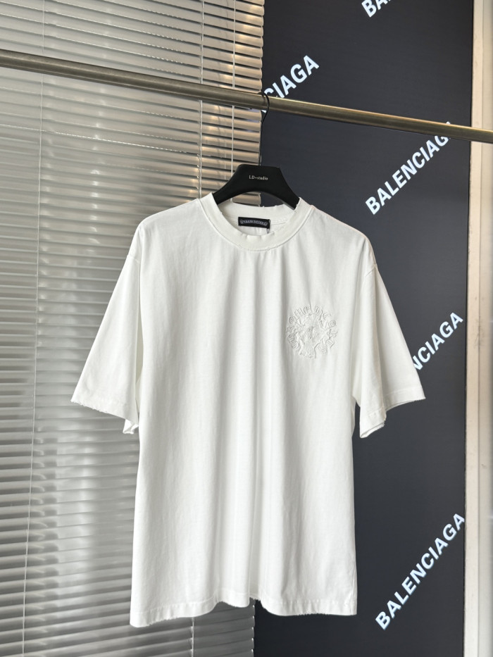 1:1 quality version American Acid Washed Vintage Laser Burned Cross Patch Embroidery Couple Washed T-shirt 4 colors 29319433
