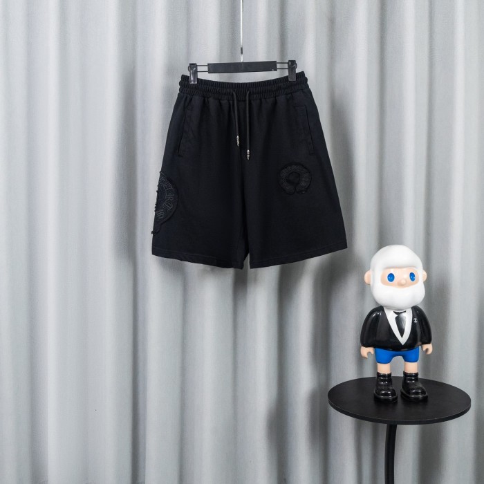 1:1 quality version American High Street Horseshoe Cross Embroidery Drawstring Elastic Waist Shorts 29319428