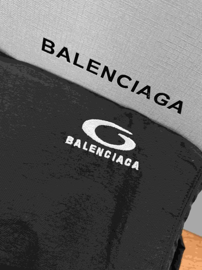 1:1 quality version Quick Dry Nylon Fabric Drawstring Elastic Waist Curved Mini Logo Embroidery Drape Wide Leg Straight Athletic Pants 29321123