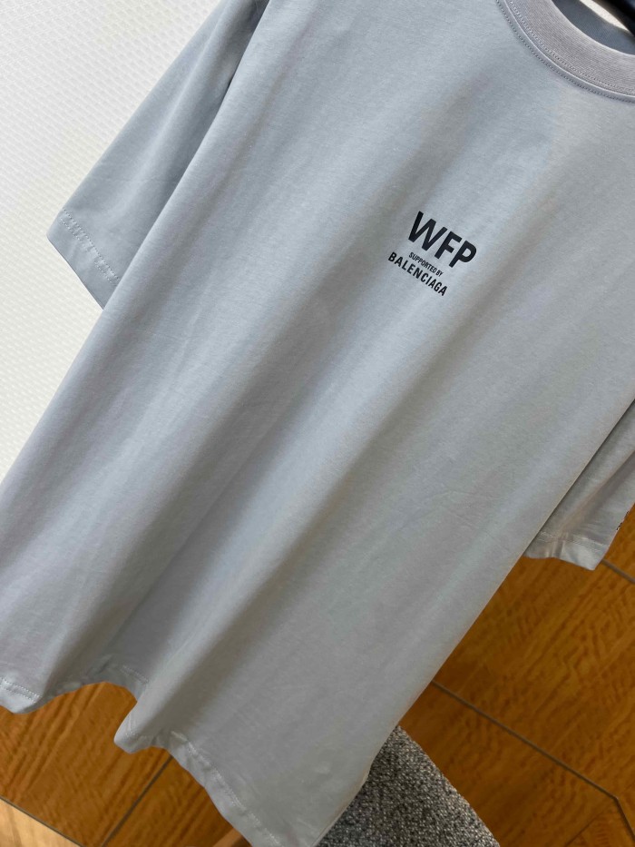 1:1 quality version WFP Small Text Logo Single Side Wheat Crest Cuff Print Back Large Paragraph English Instruction Slogan T-shirt 2 colors 29321430