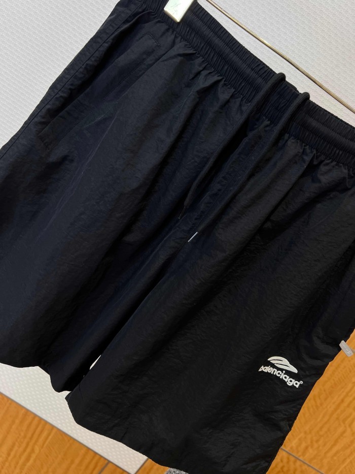 1:1 quality version Drawstring Elastic Waist Side Mini Triangle Logo Letter Print Straight Loose Five Inch Beach Athletic Shorts 2 colors 29321443
