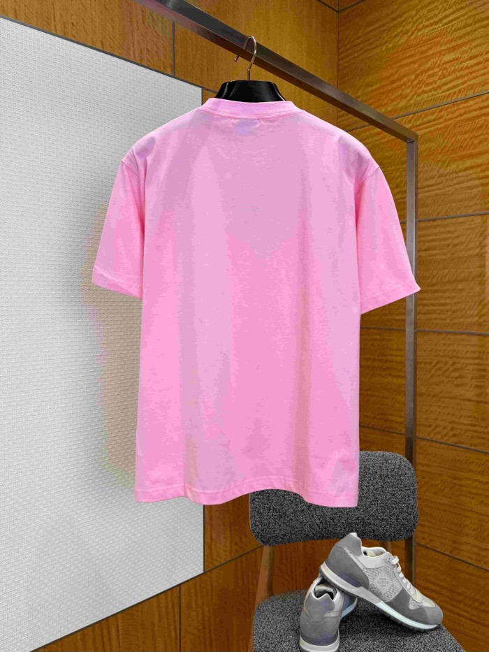 1:1 quality version Gothic Thorn Script Letter Middle Wave Sunset Palm Beach Print Oversized T-shirt 3 colors 29321534