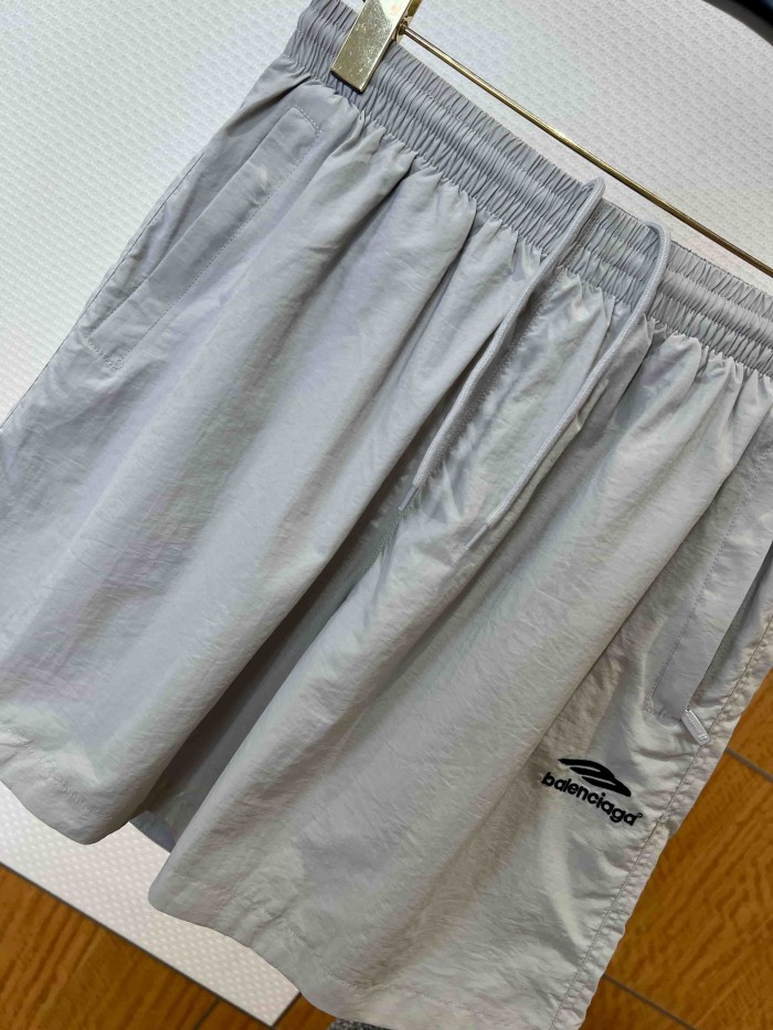 1:1 quality version Drawstring Elastic Waist Side Mini Triangle Logo Letter Print Straight Loose Five Inch Beach Athletic Shorts 2 colors 29321443