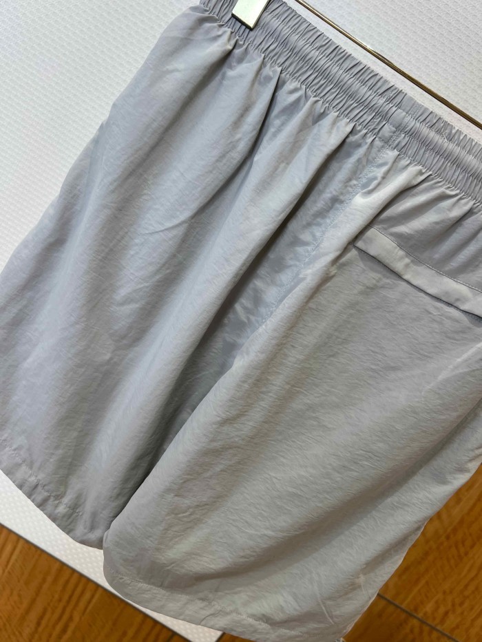 1:1 quality version Drawstring Elastic Waist Side Mini Triangle Logo Letter Print Straight Loose Five Inch Beach Athletic Shorts 2 colors 29321443