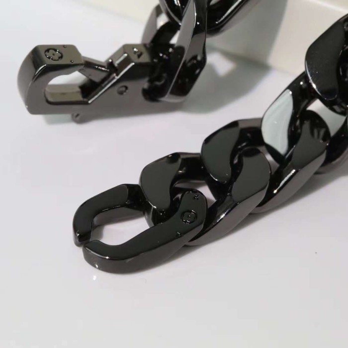 Black Green Crystal Cuban Link Bracelet 29321601