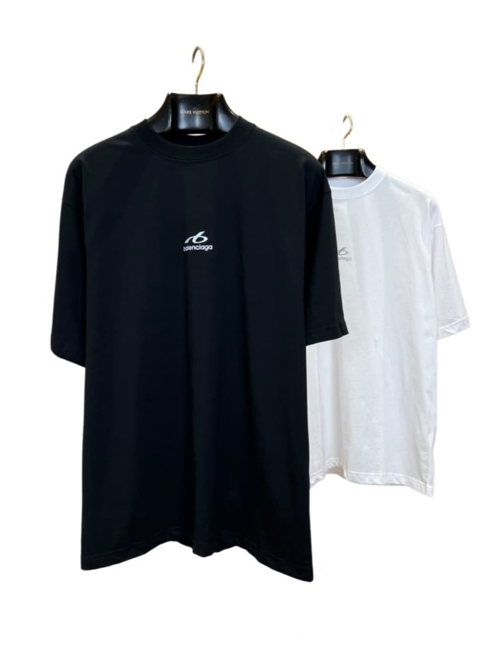 1:1 quality version Curved Line Small Logo Back Neck Tiny Letter Print Oversized T-shirt 2 colors 29321453