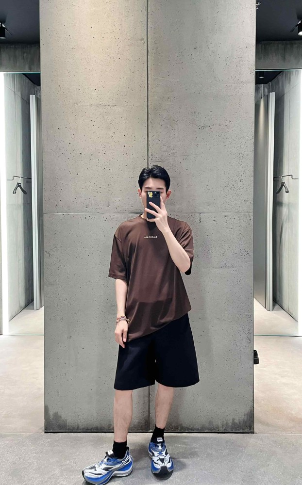 1:1 quality version Tiny Mini Text Back Large Bold Letter Double Side Print Oversized T-shirt 29321491