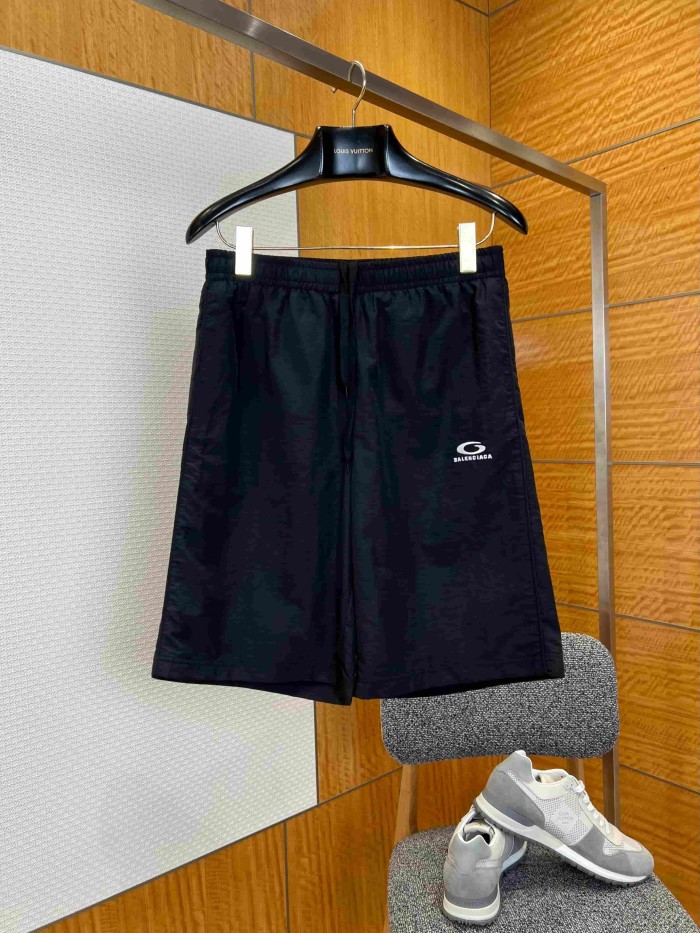 1:1 quality version Crinkle Quick Dry Fabric Drawstring Elastic Waist Curved Small Logo Letter Print Five Inch Athletic Shorts 29321121