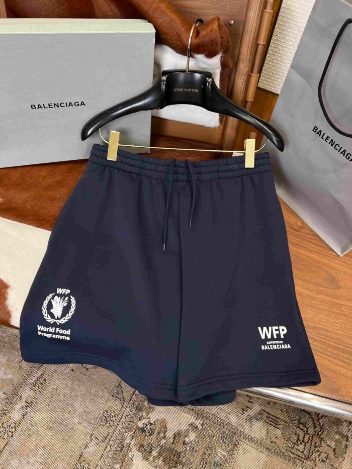 1:1 quality version Drawstring Elastic Waist Dual Side WFP Wheat Badge Letter Print Wide Leg Five Inch Athletic Sweat Shorts 29321429