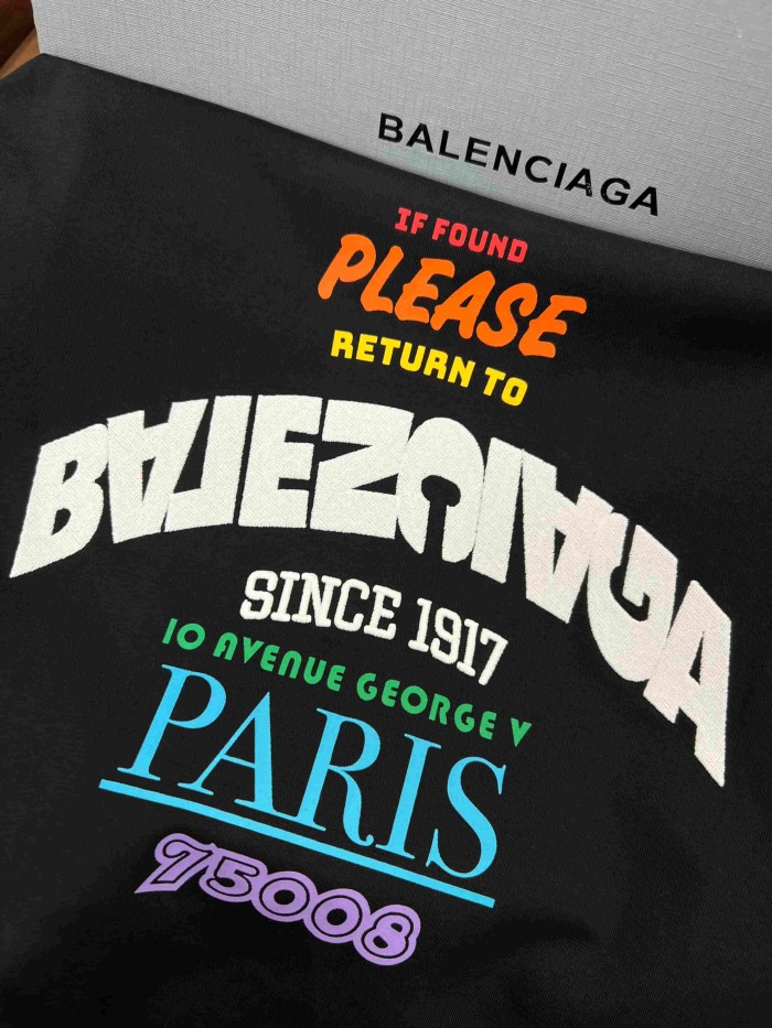 1:1 quality version  Arch Vintage Script Letter Paris Address Zip Code Multi Layout Slogan Print Oversized T-shirt 29321520