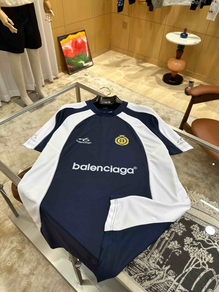 1:1 quality version Color Block Soccer Jersey Tee Front Letter Crown Badge Print Back Number 10 Loose Quick Dry Sports T-shirt 29321094