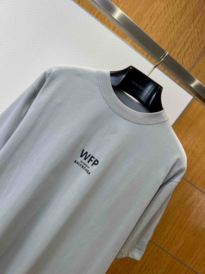 1:1 quality version WFP Small Text Logo Single Side Wheat Crest Cuff Print Back Large Paragraph English Instruction Slogan T-shirt 2 colors 29321430