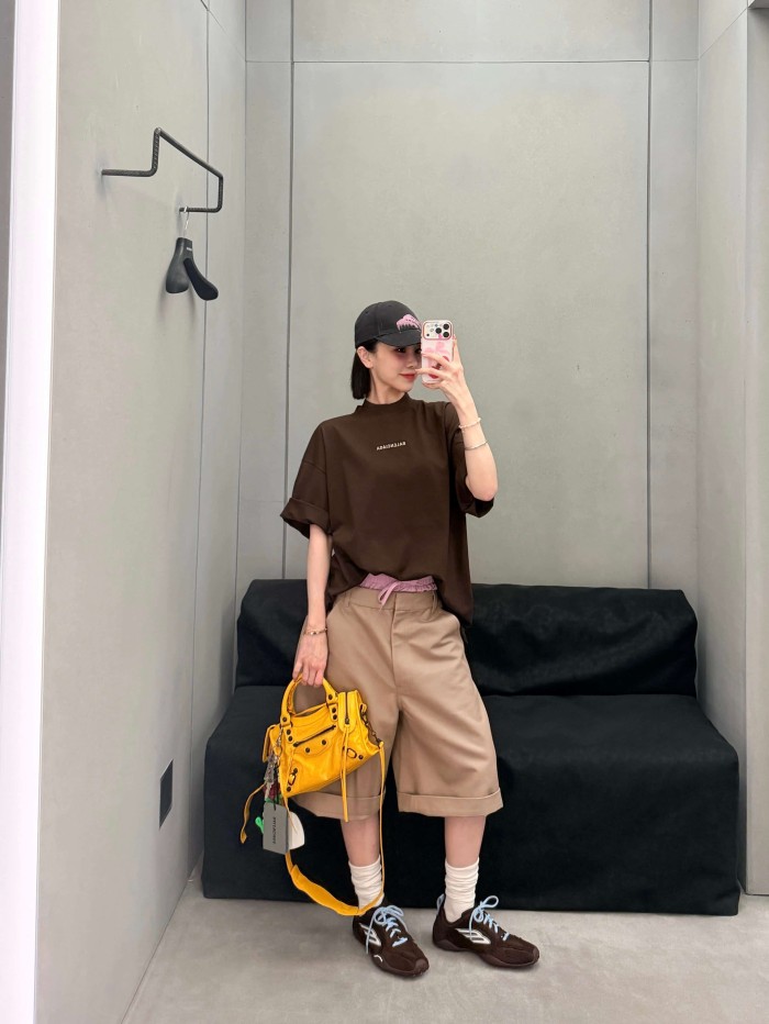 1:1 quality version Tiny Mini Text Back Large Bold Letter Double Side Print Oversized T-shirt 29321491