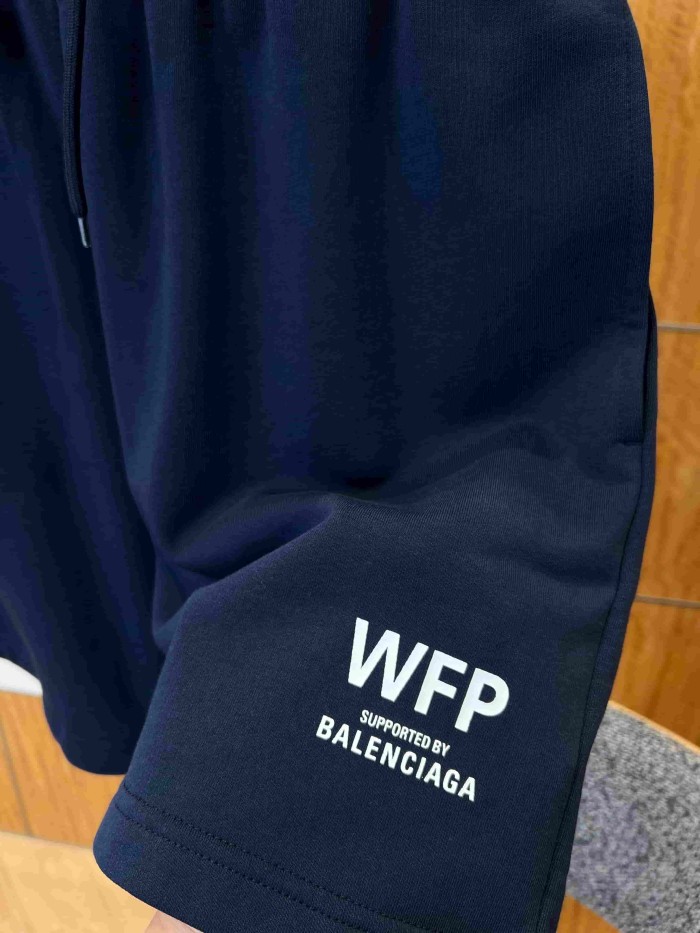 1:1 quality version Drawstring Elastic Waist Dual Side WFP Wheat Badge Letter Print Wide Leg Five Inch Athletic Sweat Shorts 29321429