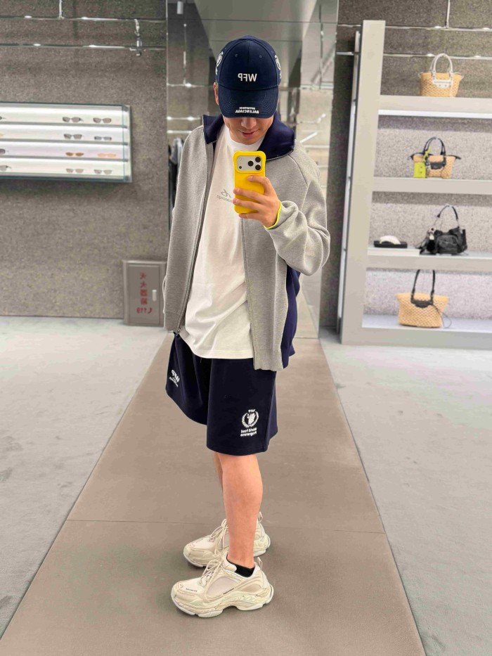 1:1 quality version Drawstring Elastic Waist Dual Side WFP Wheat Badge Letter Print Wide Leg Five Inch Athletic Sweat Shorts 29321429