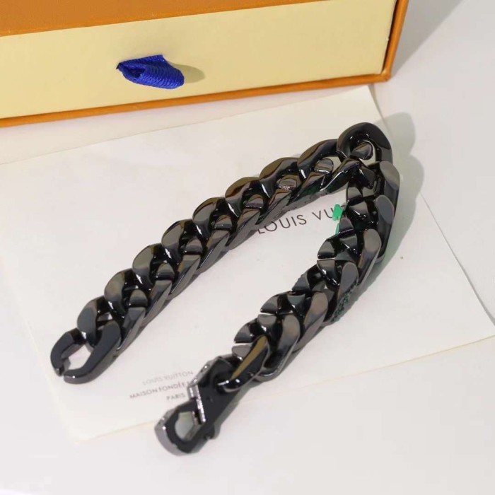 Black Green Crystal Cuban Link Bracelet 29321601