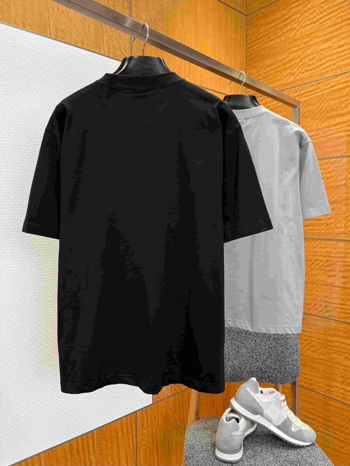 1:1 quality version Gothic Thorn Script Letter Middle Wave Sunset Palm Beach Print Oversized T-shirt 3 colors 29321534