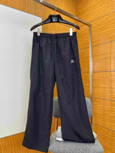 1:1 quality version Quick Dry Nylon Fabric Drawstring Elastic Waist Curved Mini Logo Embroidery Drape Wide Leg Straight Athletic Pants 29321123