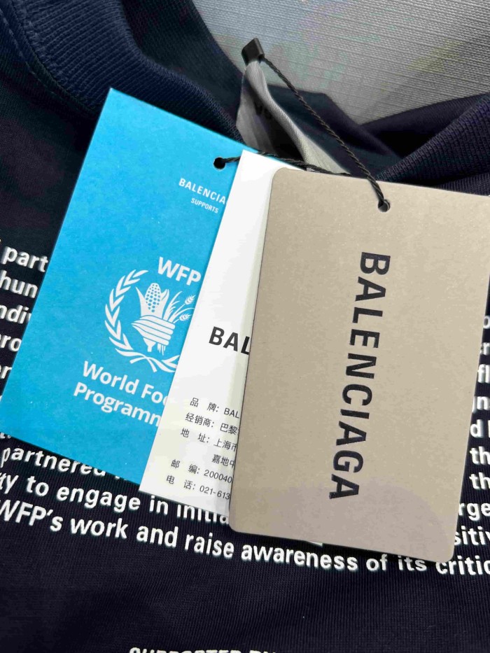 1:1 quality version WFP Small Text Logo Single Side Wheat Crest Cuff Print Back Large Paragraph English Instruction Slogan T-shirt 2 colors 29321430