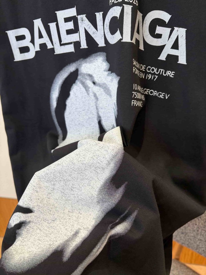 1:1 quality version Dark Streetwear Side Profile Portrait Letter Slogan Print Heavy Washed Crew Neck Oversized Drop Shoulder T-shirt 29321108