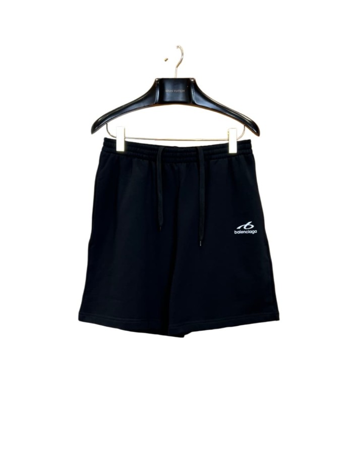 1:1 quality version Drawstring Waist Five Inch Side Curved Tiny Logo Embroidery Sweat Shorts 29321446