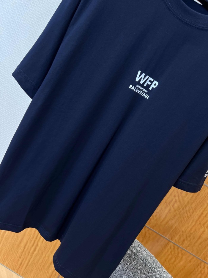 1:1 quality version WFP Small Text Logo Single Side Wheat Crest Cuff Print Back Large Paragraph English Instruction Slogan T-shirt 2 colors 29321430
